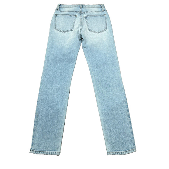 Pistola Womens Light Wash Blue Distressed Denim High Rise Straight Jeans Size 26 - Picture 2 of 7